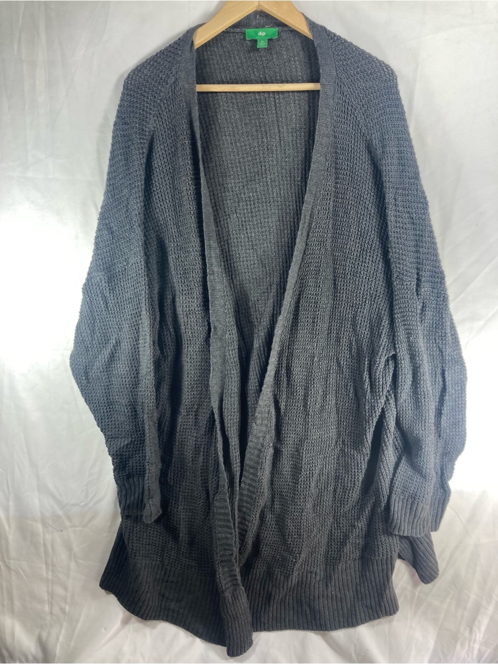 dip Charcoal Gray Chunky loose Knit Sweater